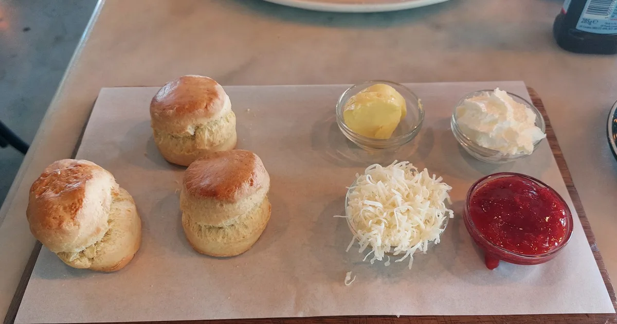 Tray of cheese scones